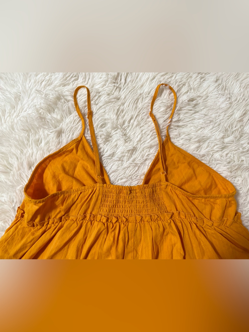 Wild Fable Babydoll Y2K Resort Beach Vacation 70s 90s Boho Dress Mango Orange L - Picture 11 of 12